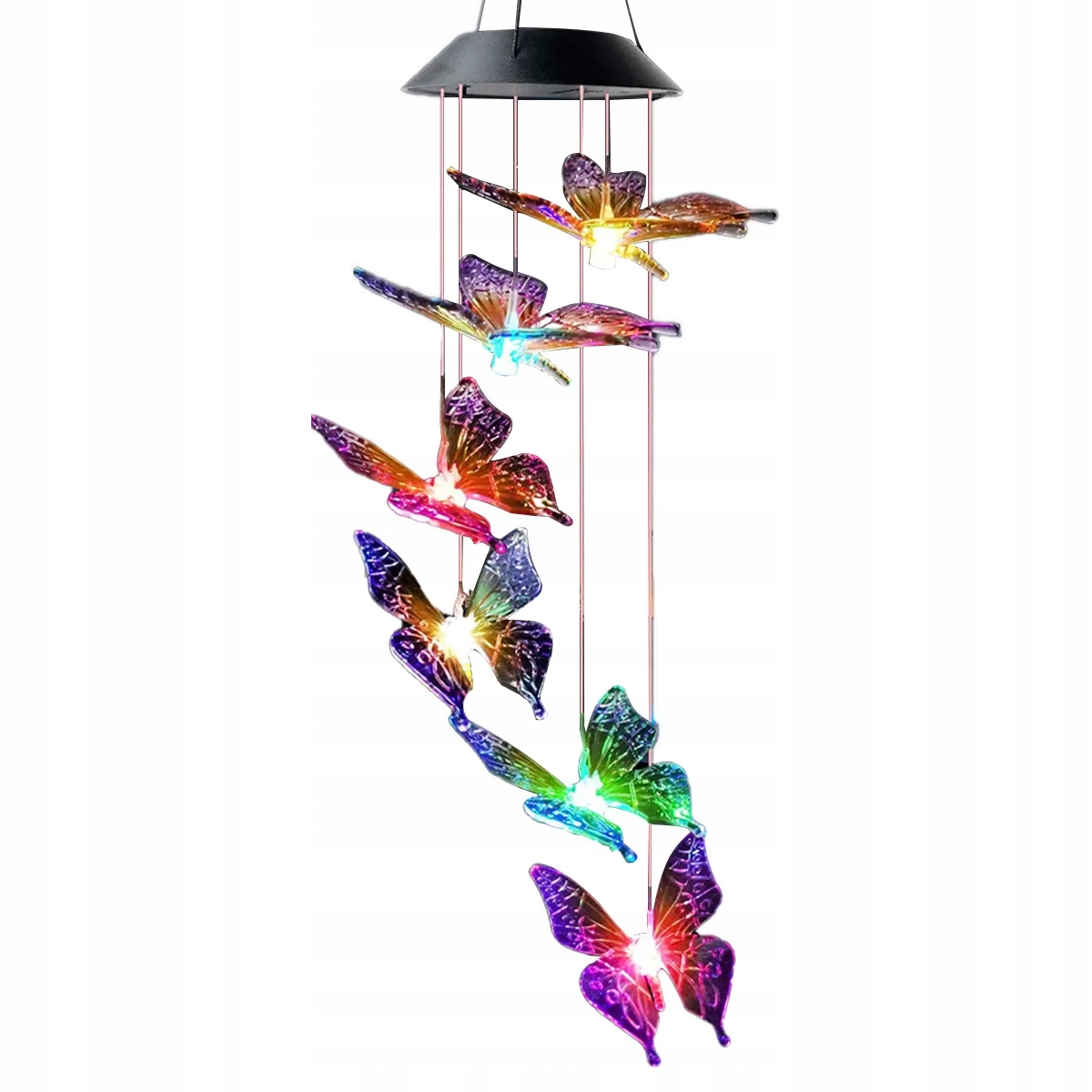 6 ks FAREBNÉ SOLÁRNE ZÁHRADNÉ LAMPY BOTTERFLY SOLÁRNE LAMPY
